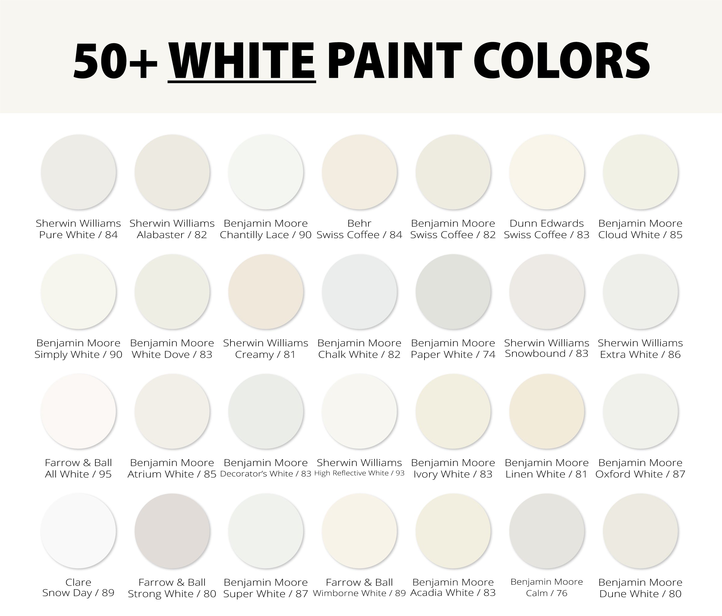 World of Color, White Paint Color Collection