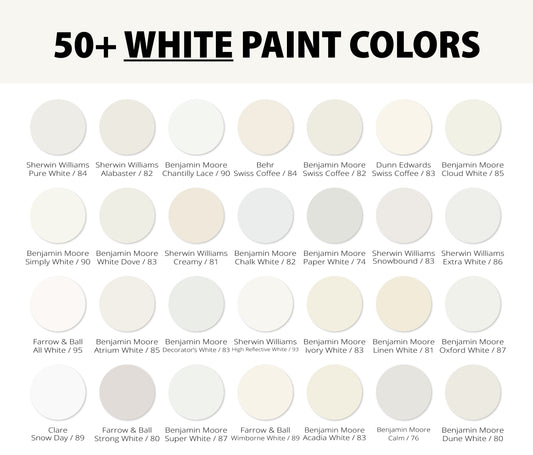 50+ Best White Paint Colors to Buy in 2024 (Home Interior & Exterior)