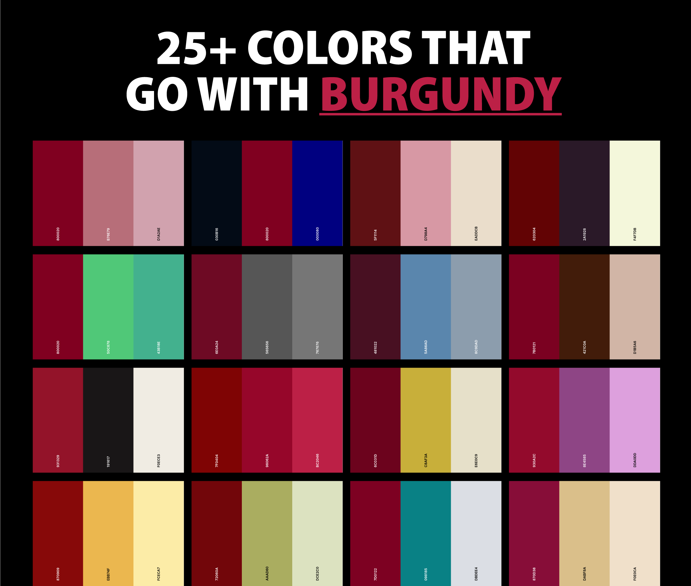 What Colors Go With Burgundy? Try These 12 Color Combos