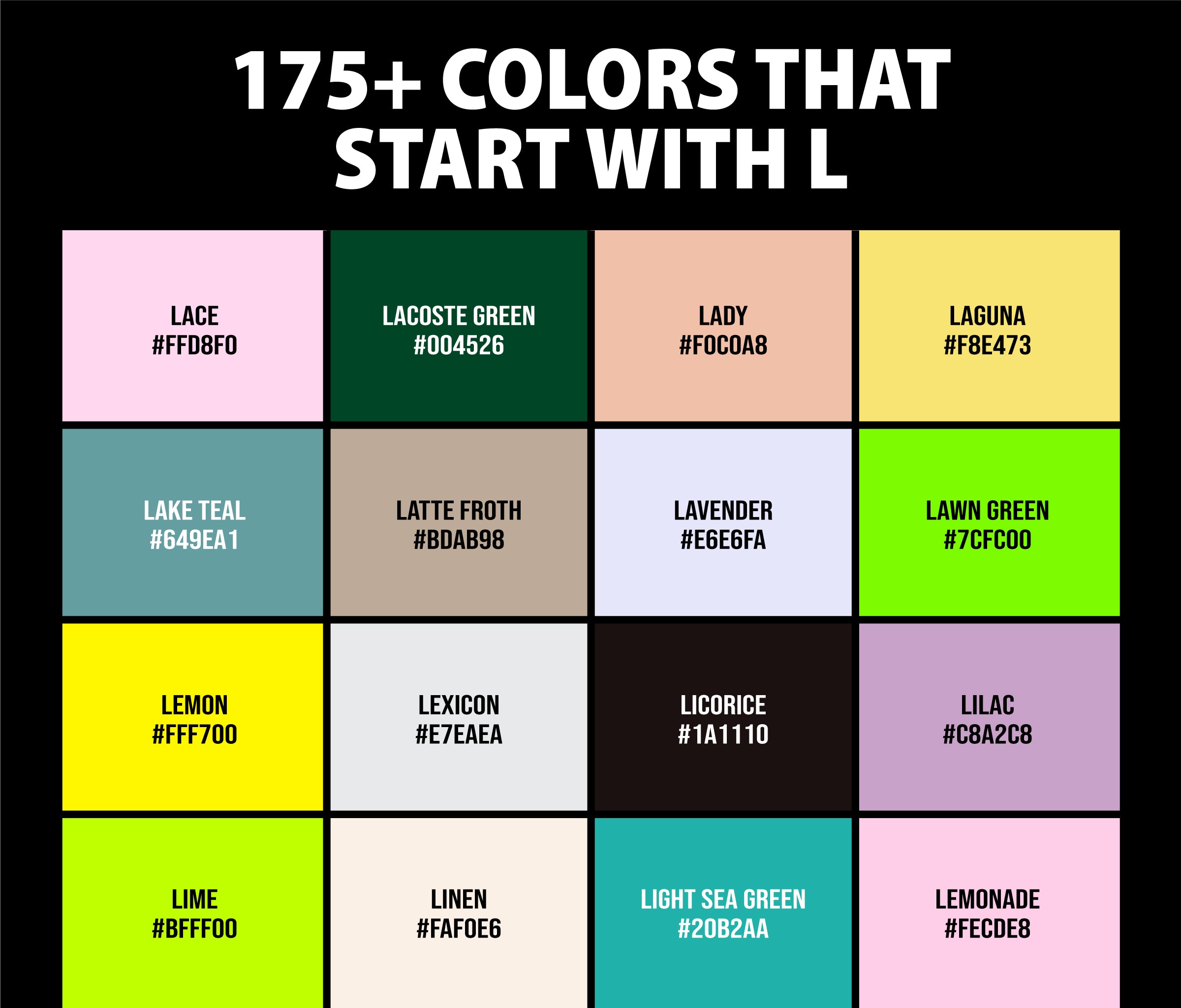 100+ Shades of Black Color (Names, HEX, RGB, & CMYK Codes) – CreativeBooster