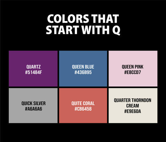 Best Colors that Start with Q (Names and Color Codes)