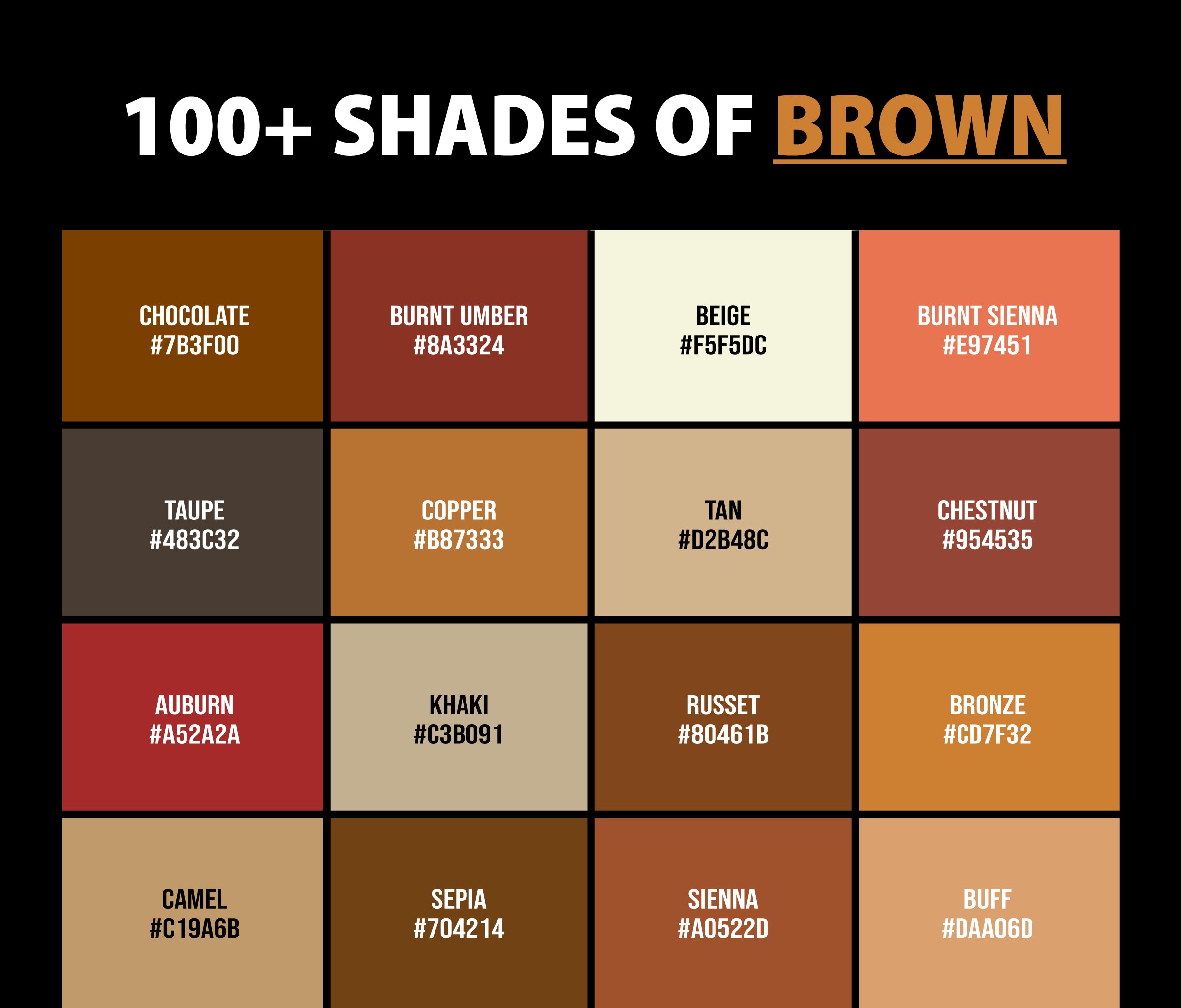 brown color chart