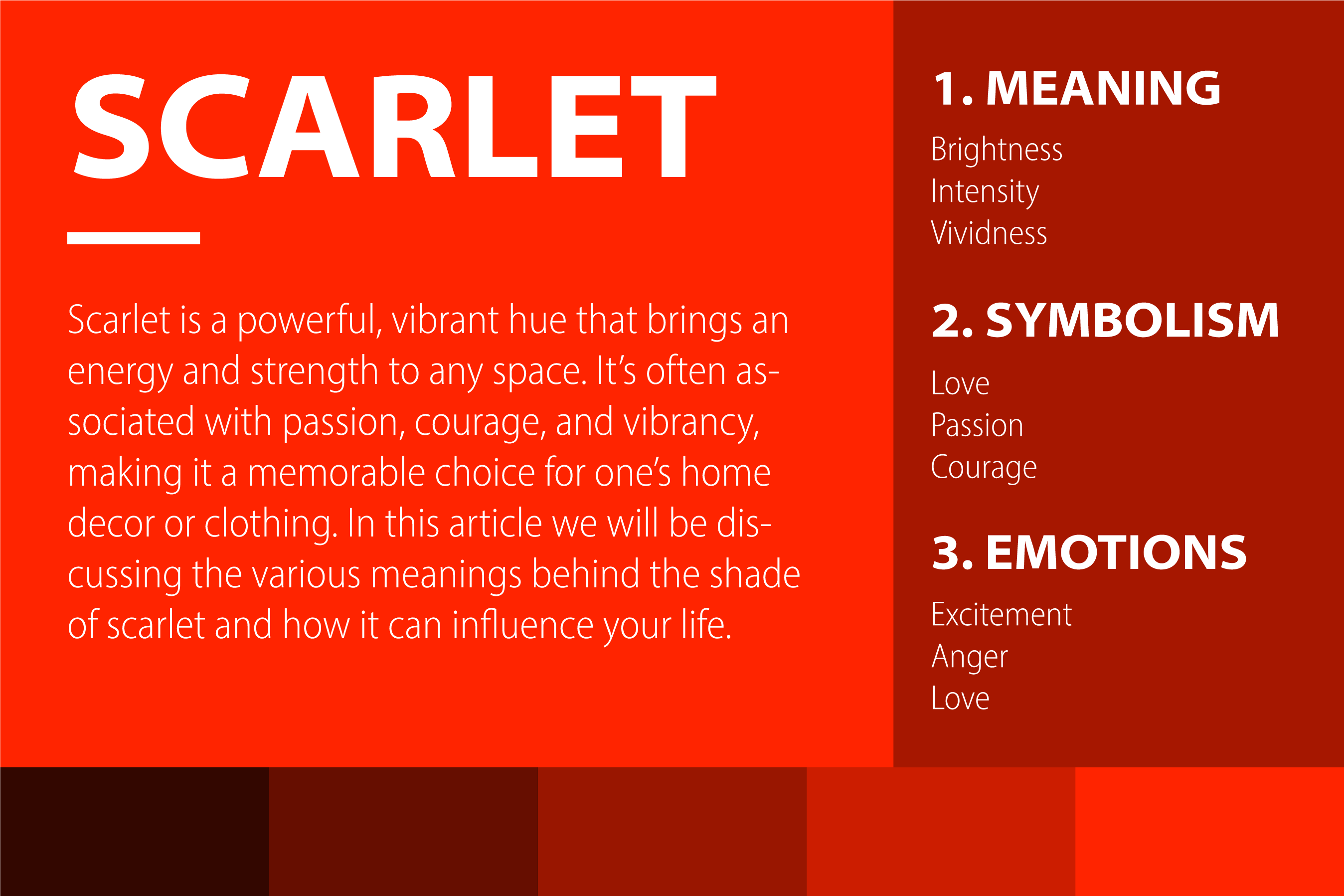 All You Want to Know About Scarlet Color: Meaning, Combinations