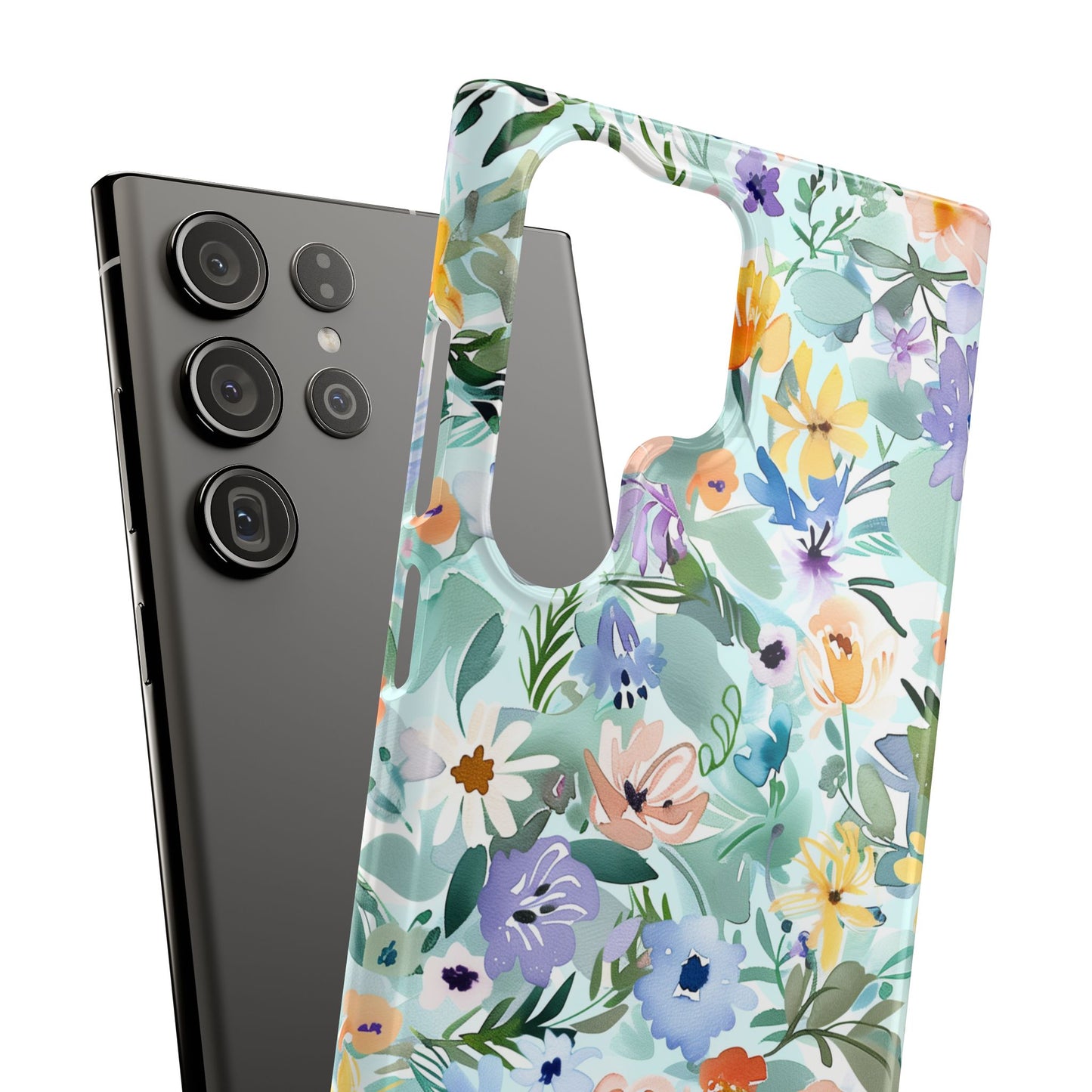 Watercolor Meadow - Slim Phone Case
