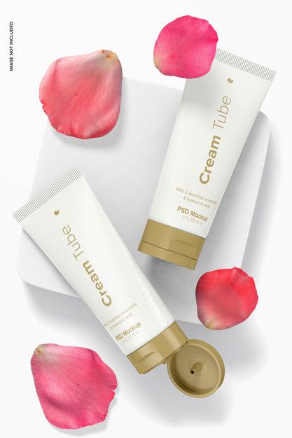 Free 0.5 Oz Cream Tubes Mockup Psd