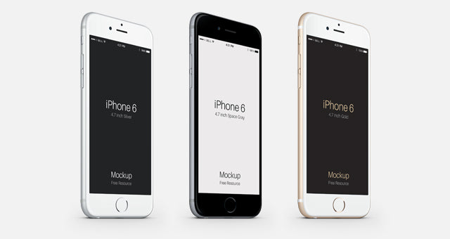 Free Set of iPhone 6 Psd Vector Mockup