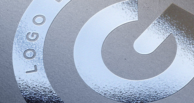 Free Silver Foil Logo Mockup