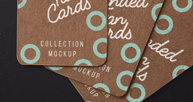 Free Psd Kraft Label Cards Mockup