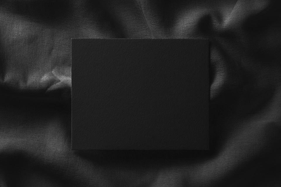 Free Invitation Card Mockup in a Linen Background