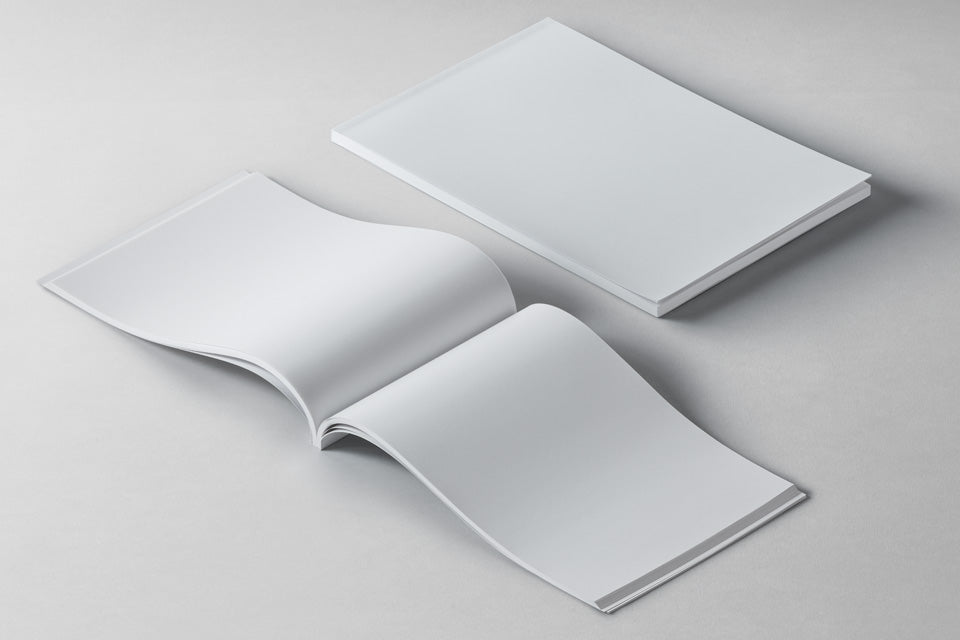 Free A4 Landscape Magazine Mockup in Isometric View