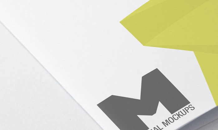 Free Tri Fold Brochure Mockup (Top Side View)