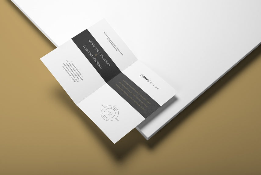 Free Editorial Mockup Set with Stationery Items Like Business Cards and A4 Paper