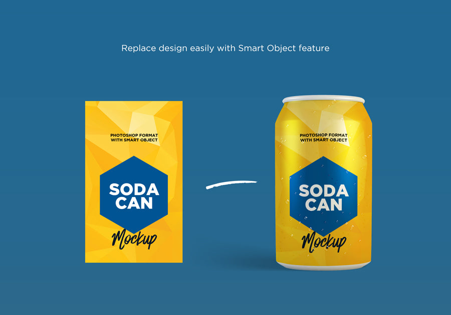 Free Vector Style Soda Can Mockup