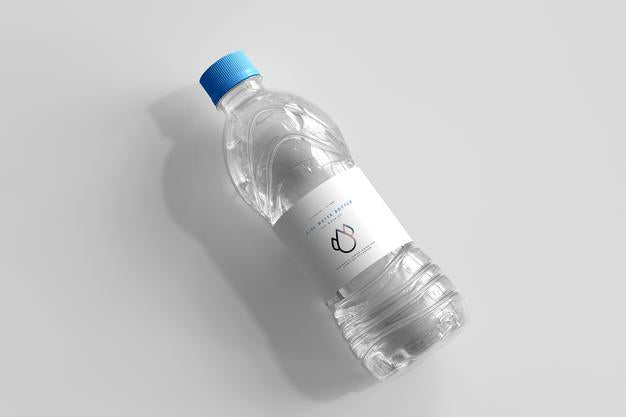 Free Mini Glass Water Bottle Mockup (PSD)