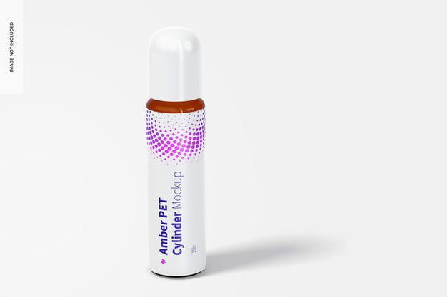 Free 1 Oz Amber Pet Bottle Mockup Psd