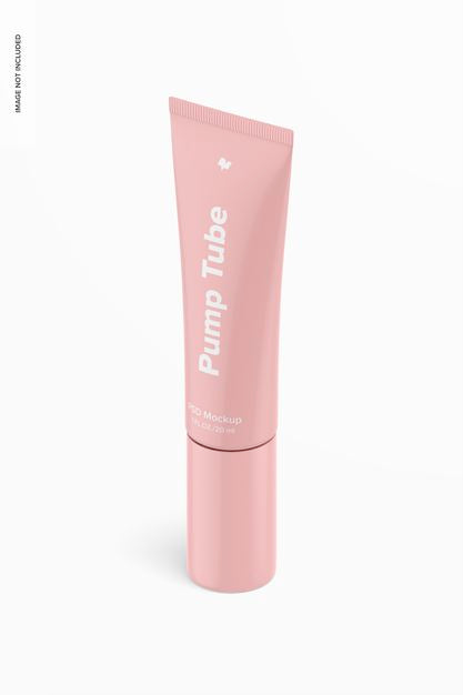 Free 1 Oz Pump Tube Mockup Psd