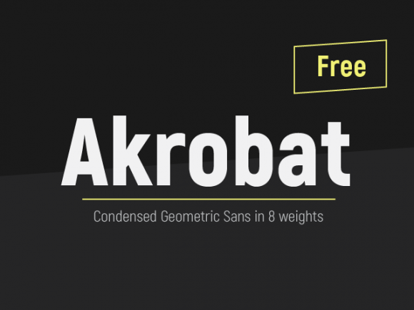 Free Akrobat Modern sans serif font family