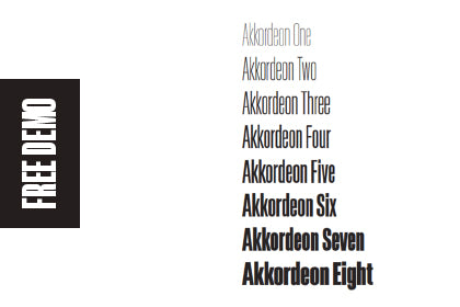 Free Akkordeon Font Family Demo