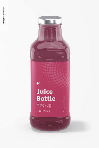 Free Glass Juice Bottle Mockups