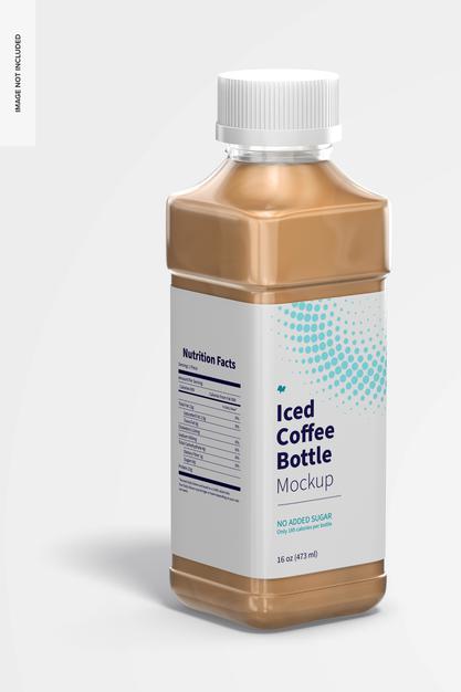 Premium PSD  Plastic coffee shaker bottle packaging mockup