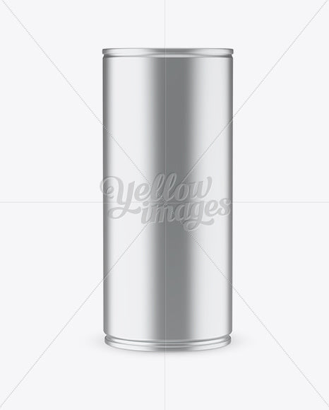 Free 1L Metallic Aluminium Can Mockup