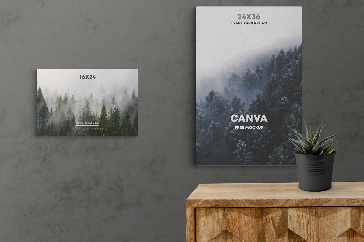 Free 2 Canva Scene Mockup