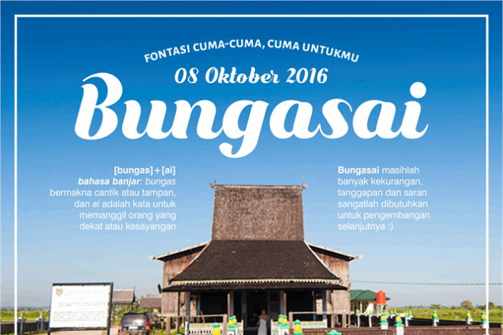 Free Font Bungasai Script