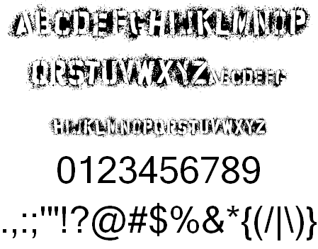 Free uniquely Sprayed Font