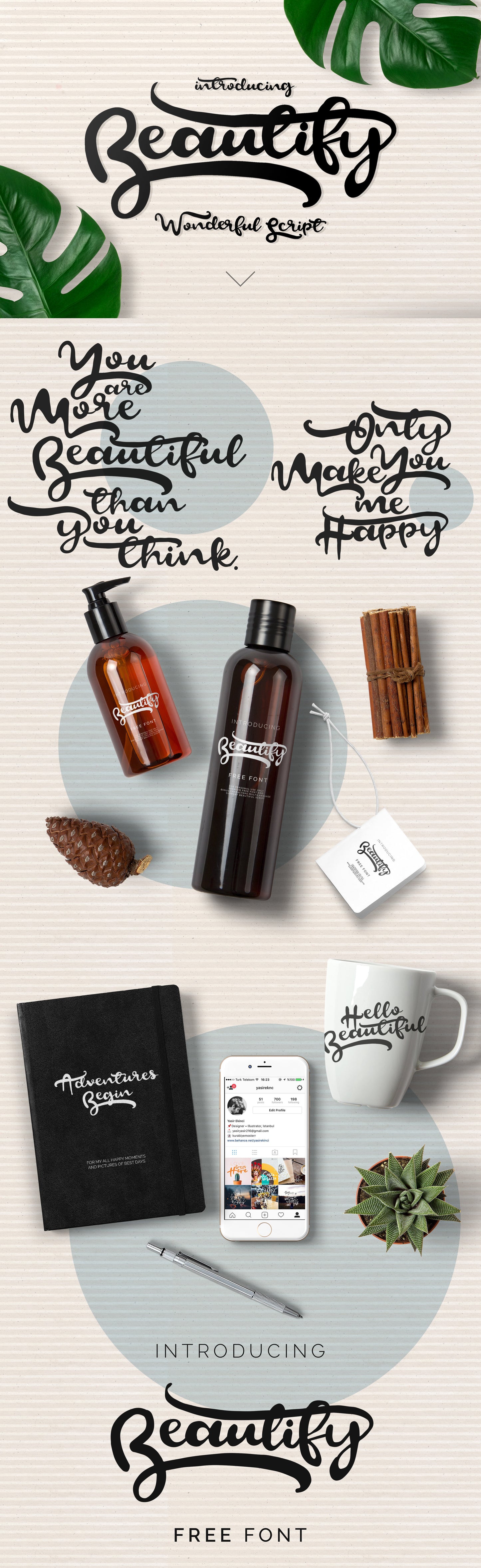 Free BEAUTIFY - SCRIPT FONT