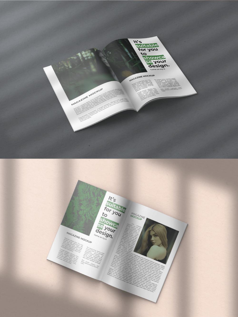 Free Minimalist Magazine Mockup PSD