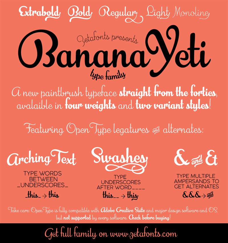 Free Banana Yeti Font