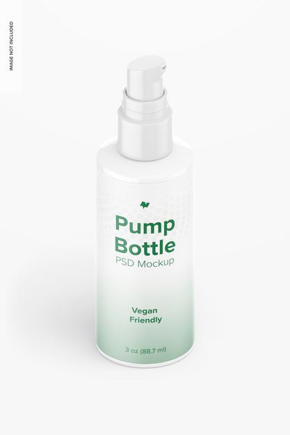 Free 3 Oz Pump Bottle Mockup Psd