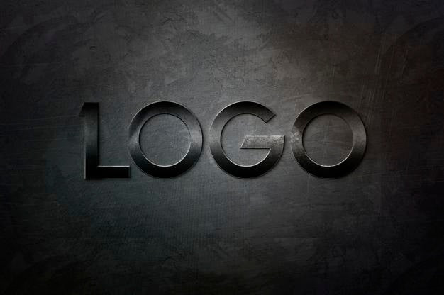 Free 3D Black Logo Mockup Psd