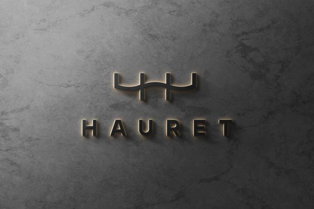 Free 3D Logo Mockup Luxury Luminous 3D Front Psd