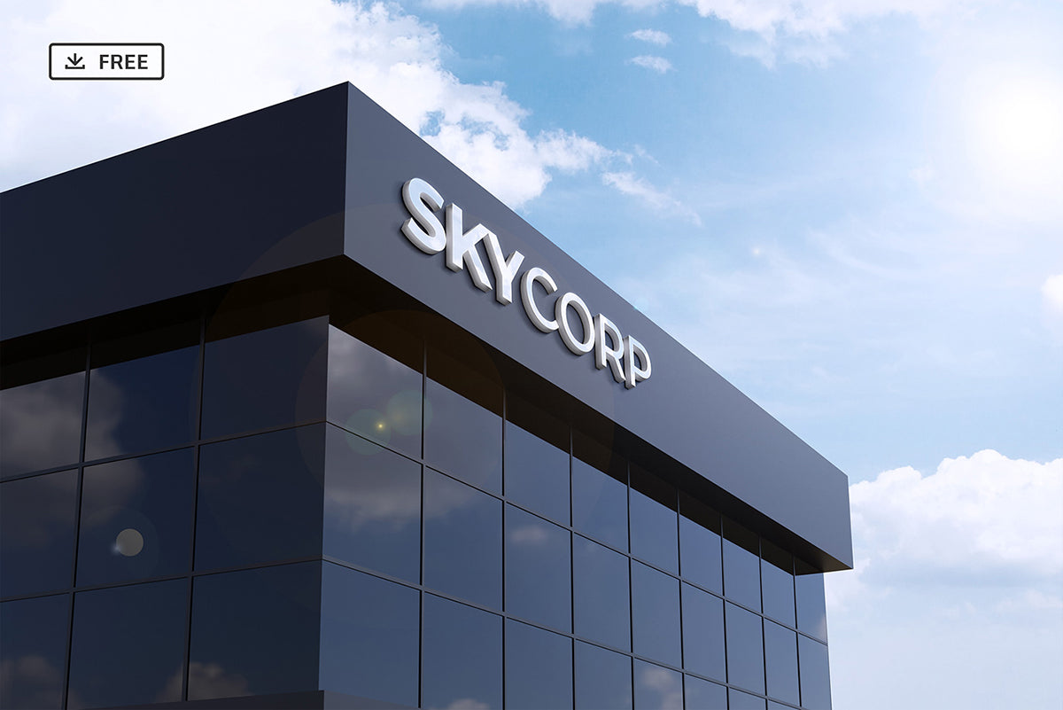 Free 3D Logo & Sign Mockup