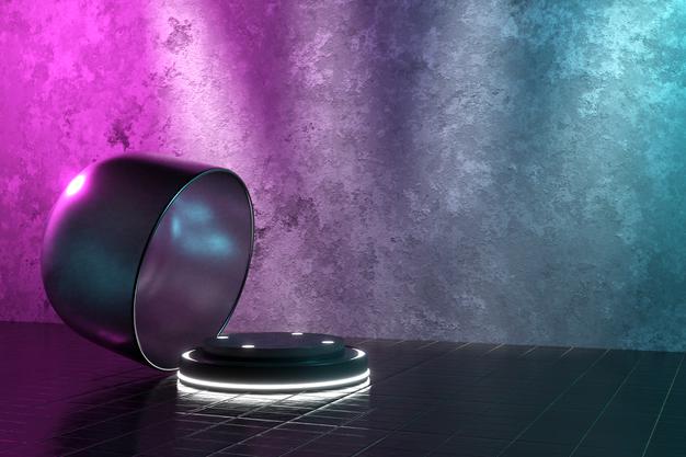 Free 3D Rendering Realistic Podium For Product Display Psd