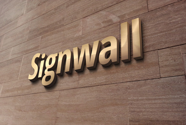 Free 3D Wall Logo Mockup #2