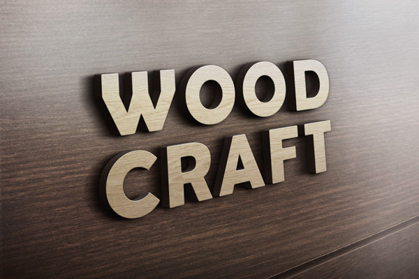 Free 3D Wooden Logo Mockup
