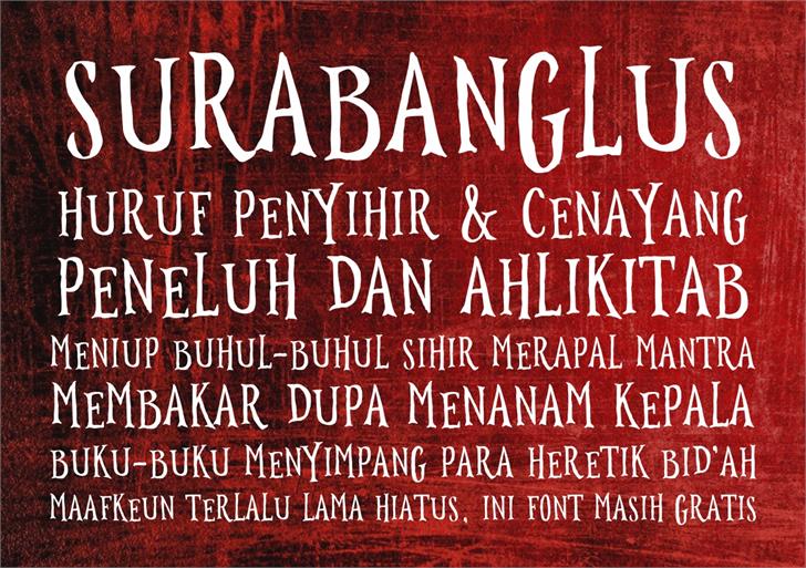 Free Surabanglus Font