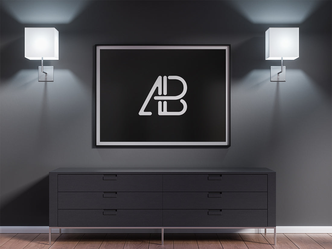 Free 48 X 36 Inch Modern Poster Mockup