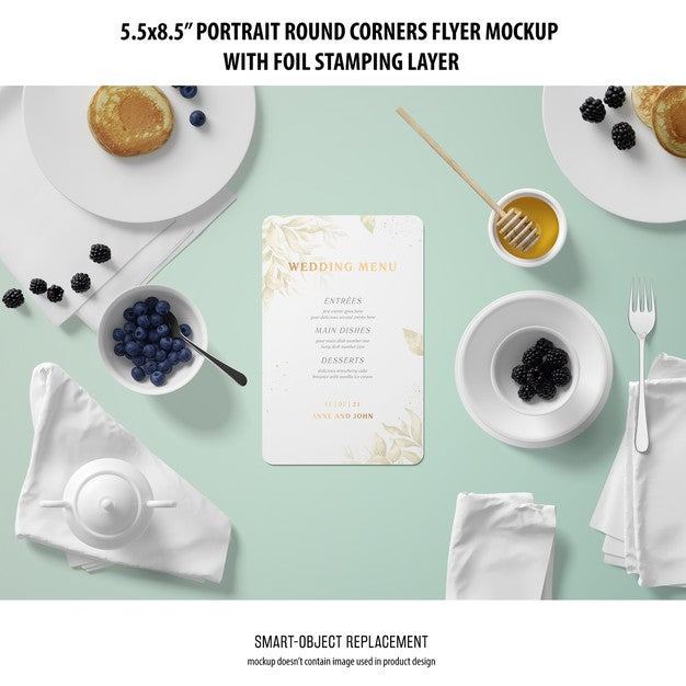 Free 5.5X8.5'' Portrait Flyer Mockup Psd