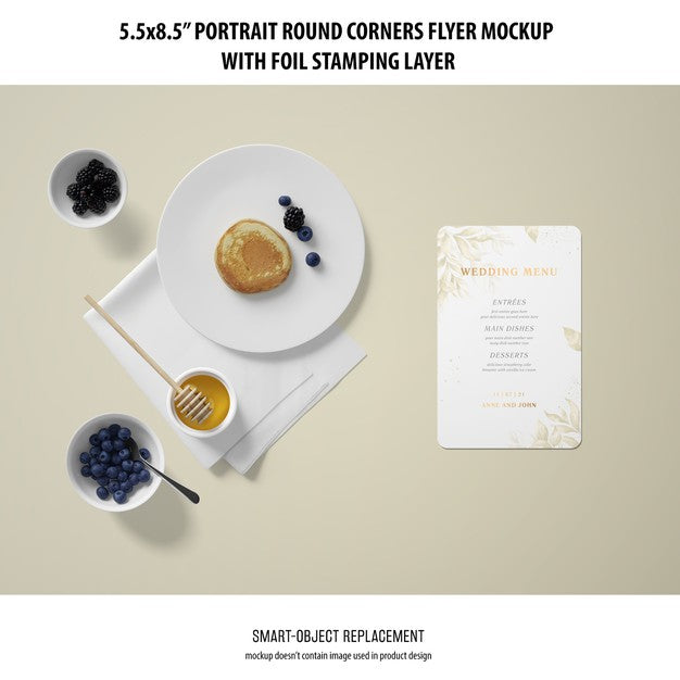 Free 5.5X8.5'' Portrait Flyer Mockup Psd