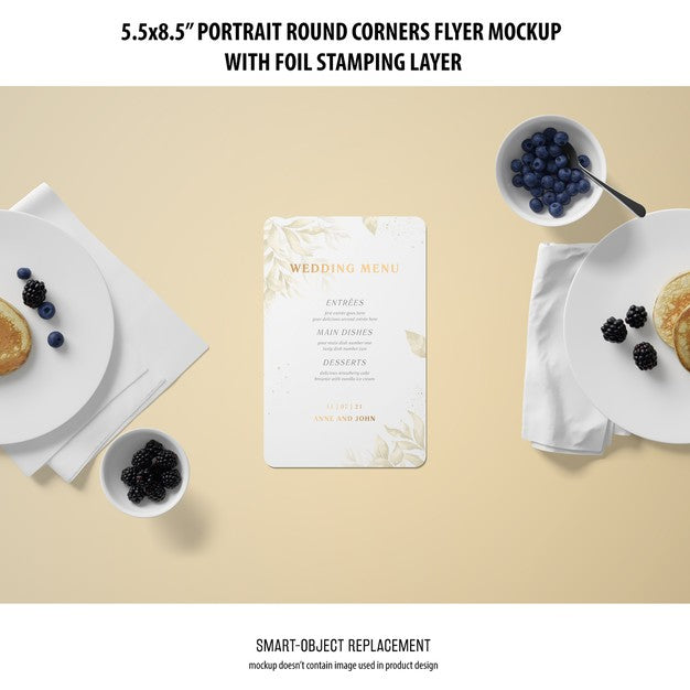 Free 5.5X8.5'' Portrait Flyer Mockup Psd