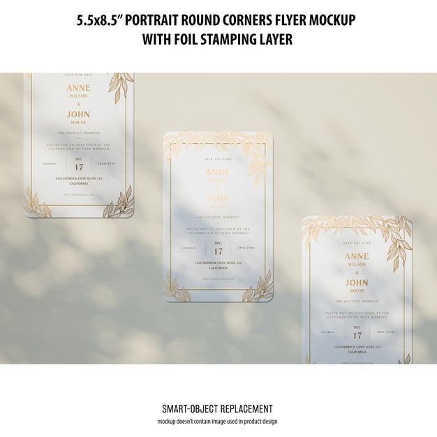 Free 5.5X8.5'' Portrait Flyer Mockup Psd