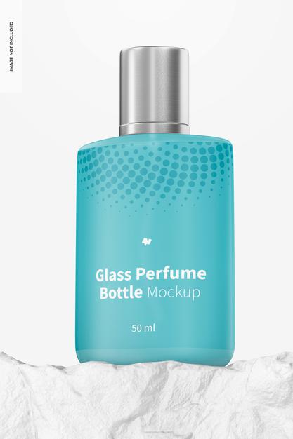 Free Glass Perfume Bottle PSD Mockup by mockupfree.co on Dribbble