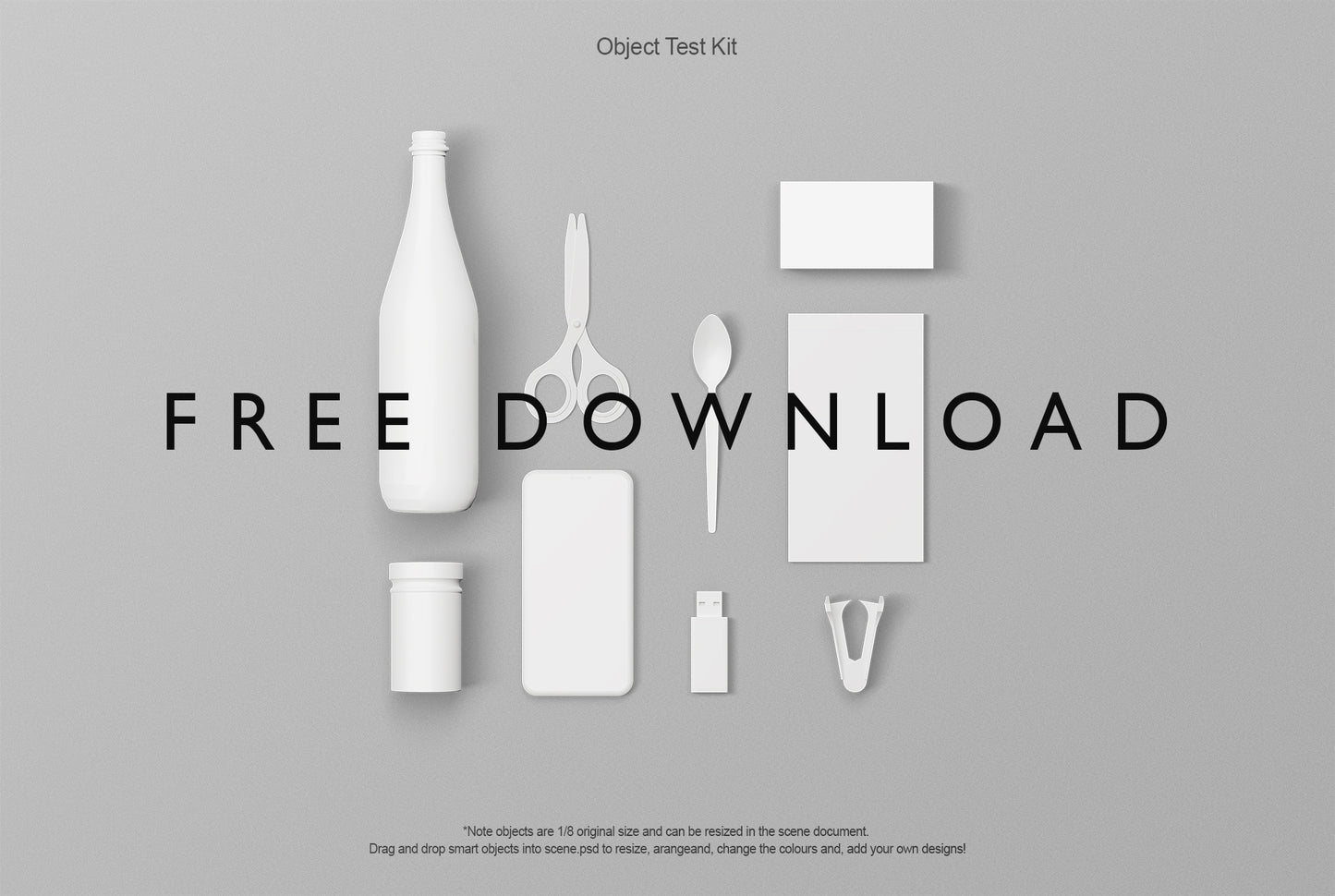 Free PSD Object Mockup Pack Test Kit