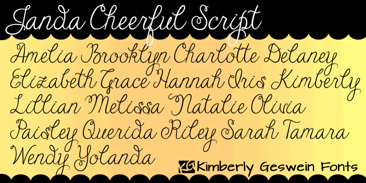 Free Janda Cheerful Script Font