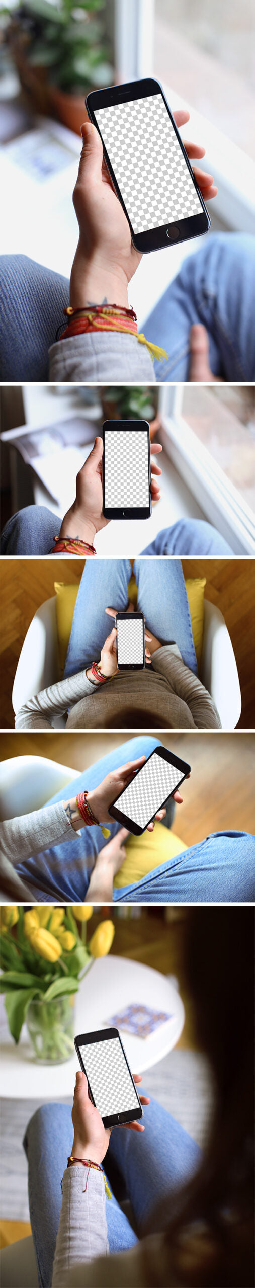 Free 5X Iphone 6 In Hand Mockups