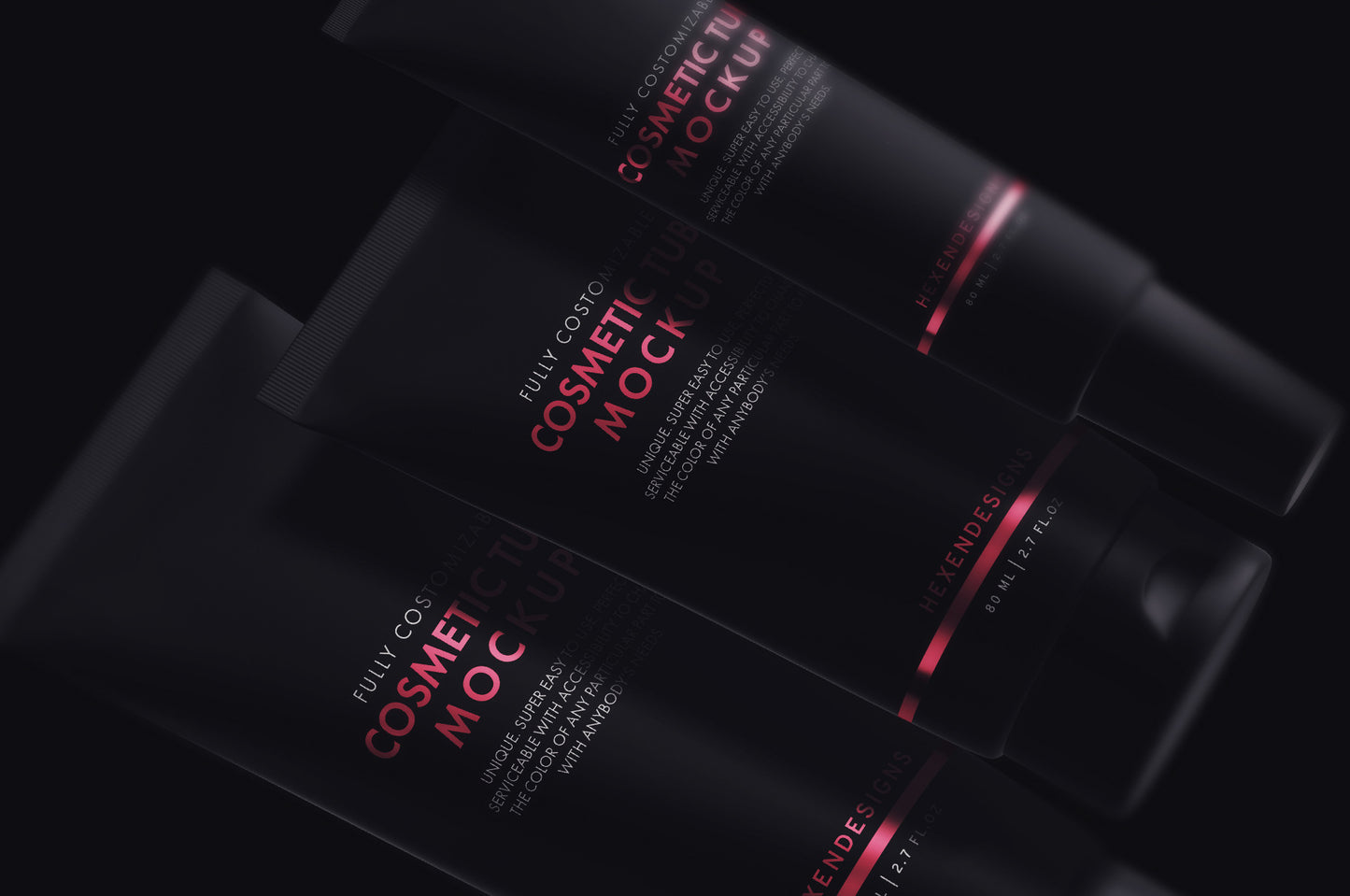 Free Cosmetic Tube Mockup