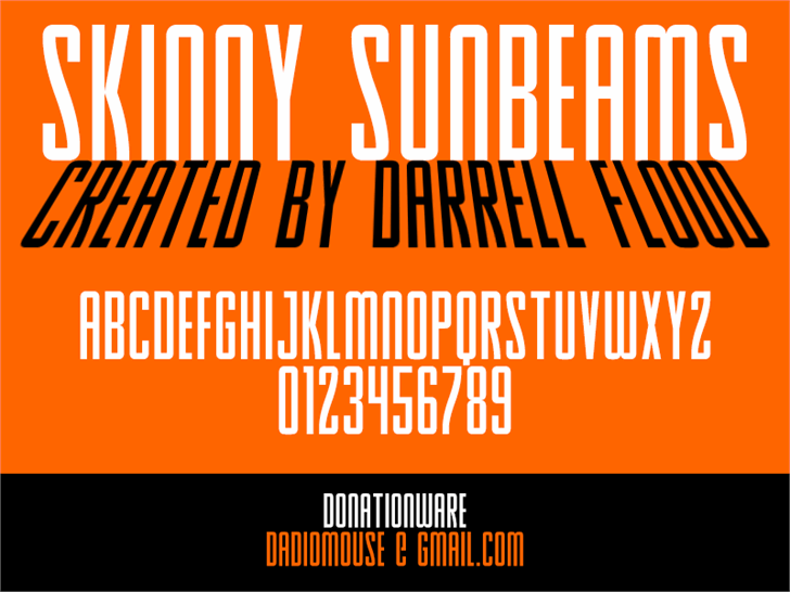 Free Skinny Sunbeams Font